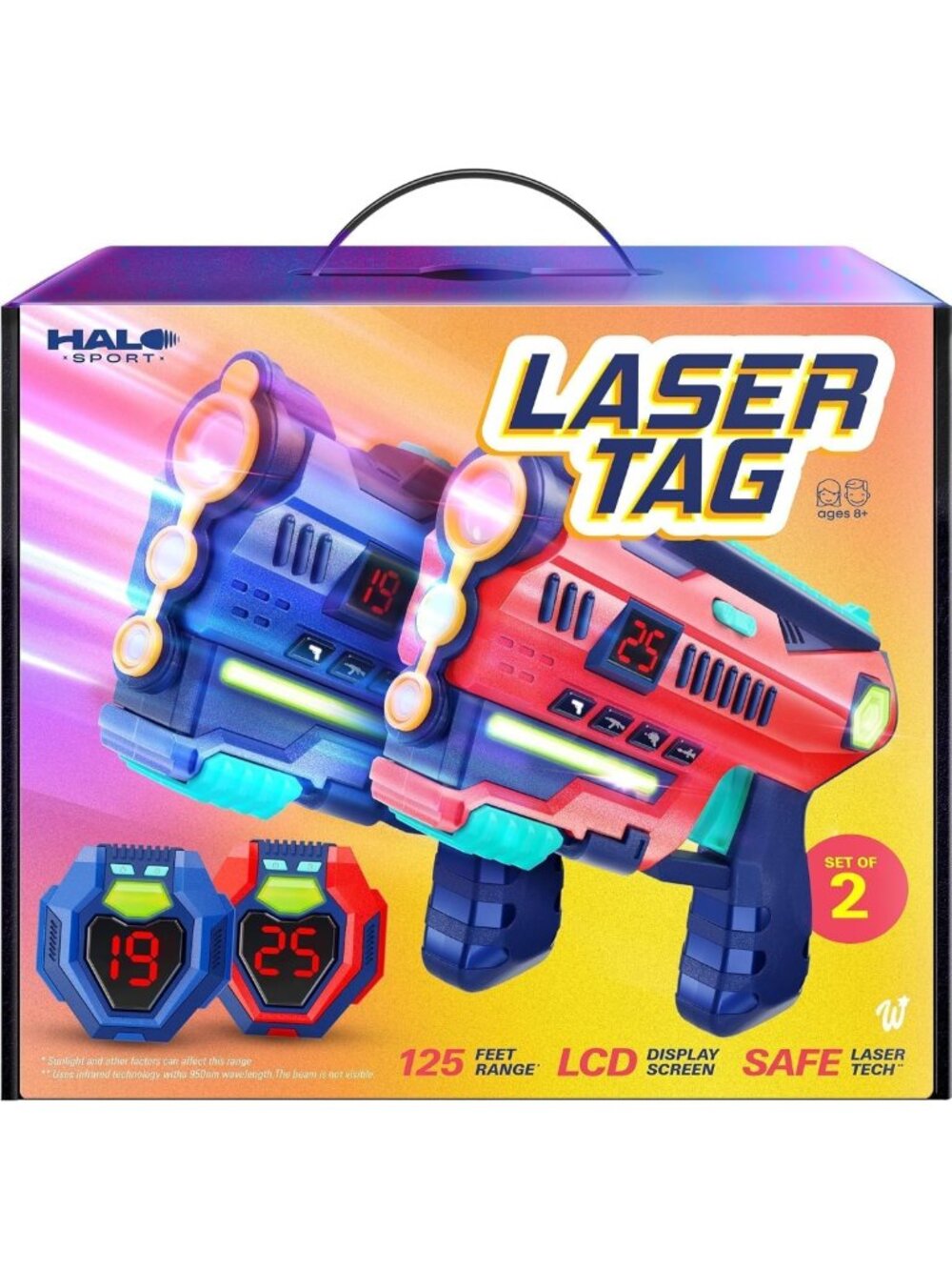 Laser Tag Set of 2 - Fun Outdoor Game for Kids Ages 8-13, Perfect Birthday Gift